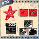 16 Pcs Movie Night Party Decorations 8.6" Movie Light up Letters Sign Film Clapper Board Marquee Star Sign Party Cards Props for Nigh Theater Table Centerpieces Decorations Supplies