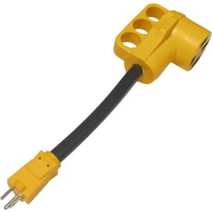 RV Electrical Power Adapter Cord-15A Male to 50A Female RV Power Cord 12inch 10/3 STW,NEMA 5-15P 15 Amp Plug to 14-50R 50 Amp Receptacle,Rated for 15A/125V,Not for EV Charger(CR1550)