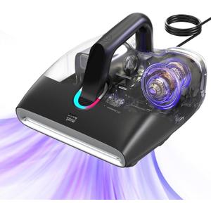 Mattress Vacuum Cleaner 6-in-1 Bed Vacuum with 15Kpa Suction 450W & 120000 RPM/Min Dual Brushroll Rotation Handheld Vacuum Widened Suction Port, Corded (Large)