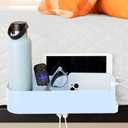 Squirrel-Bedside Perch, Floating Organizer with USB-C & A Charging Ports, Great Bedside Shelfie, Gift for teens and college freshman, for Gamers, Dorm room gifts. Assembly in 1 minute. Light Blue