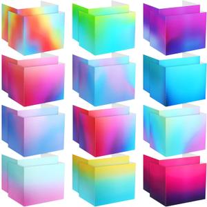 SATINIOR 24 Pcs Privacy Folders for Students, 12 Colors Desk Dividers Classroom Privacy Boards, Testing Dividers for Classroom Bulk, Study Panel for School Teacher Student(Bright Style)