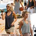 Huukeay 3 Pack Women's Tank Tops Racerback Summer V Neck Tops Casual Sleeveless Tee Loose Fit Workout Yoga Athletic Shirts (XXL)