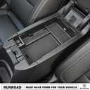 RUNROAD Center Console Organizer Tray Compatible with Chevy Equinox 2018 2019 2020 2021 2022 2023 2024 Accessories, Insert Armrest Tray Secondary Storage Box Coin Holder, Black