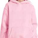 FAIABLE Womens Oversized Acid Wash Hoodie Unisex Heavyweight Cotton Hoodies Fleece Vintage Washed Sweatshirt Women Men (Pink, M)