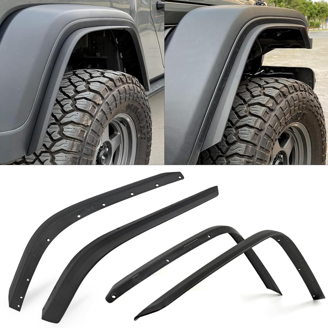 Front & Rear Fender Liner Fender Trim Extension Protector for Jeep Gladiator Mojave & Rubicon 4 Pcs