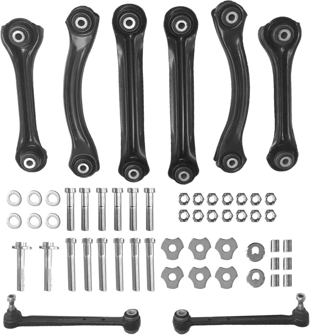 Psrorkeu - 8PCS Rear Control Arm Suspension Kit For 1984-2007 Mercedes Benz C230 C320 E320 E430 SL500 CLK430 W124 W129 W170 W201 W202 W208 W210