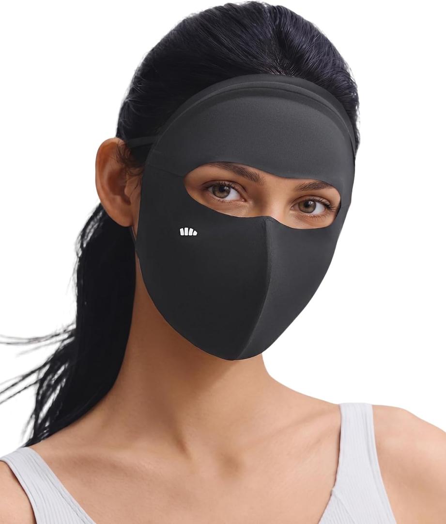 BENEUNDER Cooling Full Face Sun Protection Cover for Women Eye Corner UPF 50+ Breathable 3D Structured Outdoor Activities
