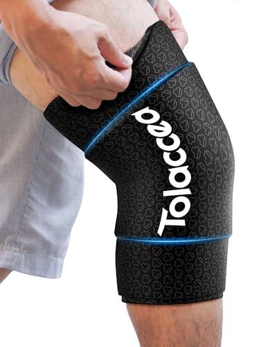 Knee Ice Pack Wrap for with Dual-Coldfocus Gel for Long-Lasting & Strong Cooling, Reusable Gel Ice Wrap for Arthritis, Meniscus Tear and ACL(XL)