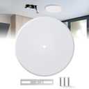 Ceiling Cover Plate,5 Inch Metal Blank Wall Plate Fits 3-1/4" to 4" Round/Octagon Electrical Box Holes,Smoke Detector Cover Plate With Center Screws, Hole Spacing 1.75" to 3.5" (White-1 Pcs)