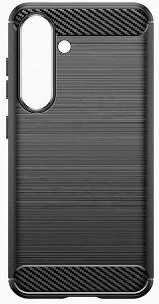 Substitutable Dustproof Natural Tactility Carbon Fiber Soft Slim TPU Case Cover Compatible with Samsung Galaxy S25 Cellphone