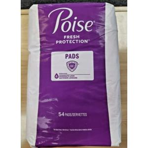 Poise Overnight Incontinence & Postpartum Pads for Bladder Leaks, 8 Drop Extra Coverage, 72 Count (2 Packs of 36)