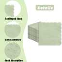 Yinbanban 100Pcs Sage Green Scalloped Cocktail Napkins, 5 Inch Disposable Paper Napkins for Wedding, Birthday, Party, Holiday