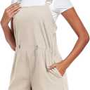 Womens Short Overalls Adjustable Strap Drawstring Waist Sleeveless Shorts Jumpsuits Summer Beach Vacation Jumpers (XXL)