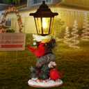 Roowest Solar Cardinal Joy Outdoor Statues Lighted Christmas Garden Decorations Unique Gifts for Women Mom Grandma Yard Lawn Porch Patio Balcony Decor