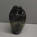 11.8in H Abstract Bubble Glass Vase Unique Wide Mouth Smoked Vase Black, Hand Blown Art Glass Flowers Vases for Bouquet, Modern Living Room Entrance Table, Coffee Table Centerpiece