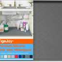 TigeJoy Under Sink Mat 37" x 19" - Silicone Sink in Kitchen and Bathroom Organizers and Storage, Waterproof Protector for Drawer Shelf and Cabinet Liner, Flexible Sink Drip Tray (Dark Gray)
