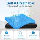 Demine Gel Travel Seat Cushion Portable Airplane & Stadium Cushion Gel Grid Design for Ultimate Comfort Foldable Cushions for Commute, Airplanes, Camping, Bleachers