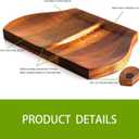 Acacia Spoon Rest, Double Spoon Rest For Stove Top,Handmade Wooden for Kitchen, Wooden Spoon Holder for Kitchen Counter, With Non Slip Silicone Feet,Perfect gift for mother's day