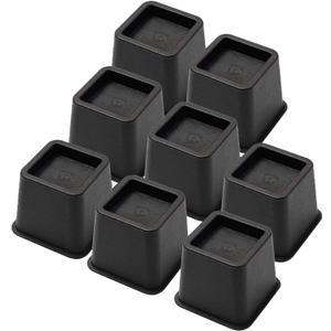 Ihomepark Bed Risers 3 Inch, Heavy Duty Square Furniture Frame Lift for Couch, Chair, Desk, Sofa and Bunk Bedpost, Set of 8