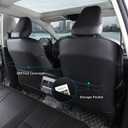 Custom Fit Seat Covers for 2025-2026 Toyota Camry Hybrid LE SE & 2026 Nightshade - Full Set Premium Waterproof Faux Leather Car Seat Protectors (Pure Black)