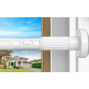 Sliver Tension Curtain Rod 41-67In, Curtain Rod No Drilling for Window or Bathroom,Outdoor Tension Rods for Patio, Heavy Duty Shower Rod,Rod Diameter 1.26In-One-Bond tretching