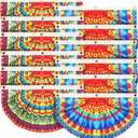 12 Pcs Mexican Party Decoration Luau Party Banner Fiesta Pleated Bunting Flag Cinco De Mayo Flag Fiesta Fan Porch Flag for Summer Pool Mexican Wedding Birthday Party Supplies, 2 Styles 3 x 1.5 ft
