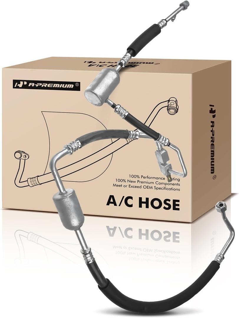 A-Premium A/C Suction Hose & Discharge Line Hose Assembly Compatible with Ford F-250/F-350/F53 1989-1993, F Super Duty 1990-1993, 7.5L, Cab Pickup, Petrol