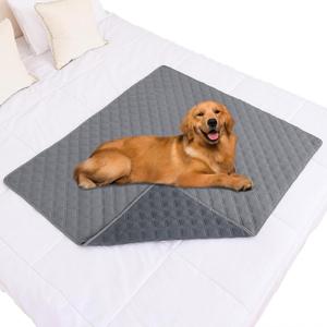 Smiry Waterproof Dog Blanket, Reversible Dog Bed Cover Pet Blanket, Soft Pet Couch Covers for Sofa Washable, Bed Couch Sofa Furniture Protector for Puppy Cat Kids (40"x50", Grey/Dark Grey) (40x50 Inch)