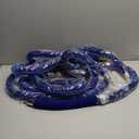 Woanger 6 Pack Velvet Stanchion Rope, 5 Feet Crowd Control Stanchion Ropes Safety Barrier with Gold Plated Hook for Carpet Events Movie Theaters Grand Openings Hotels Party(Blue)