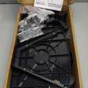 Rfiver Mobile TV Stand for 23-60 Inch LCD LED Flat/Curved Panel Screen TVs up to 88 lbs, Rolling TV Stand with Adjustable Shelf & Tilt, Portable Floor Stand on Wheels for Bedroom, Living Room, Office (Black)