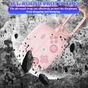 OneNine Compatible with Samsung Galaxy Buds 3 Pro Case, Silicone Case for Samsung Galaxy Buds 3/3 Pro, Wireless Bluetooth Headphones Protective Case with Keychain, Headphone Accessories (Pink)