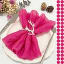 36Pack Hot Pink Cheesecloth Napkins 20"x20" Dinner Cloth Napkins Bulk, 17" x 17"