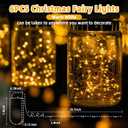 2 x Christmas Fairy Lights - 6 PCS String Light Indoor Battery Operated Warm White Lights for Christmas Tree, DIY Crafts, Wedding, Bedroom Table Decorations for Party(6.5FT,Mini 20LED)