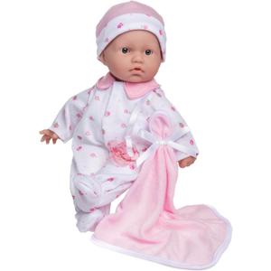 JC Toys La Baby Caucasian Baby Doll Set  11 Inch Soft Baby Doll | Washable |Removable Pink Outfit w/ Hat & Blanket | For Children 12 Months +