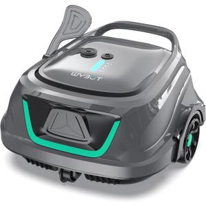 WYBOT A1 Cordless Robotic Pool Cleaner, Automatic Pool Vacuum for Above Ground with 120 Mins, Double Filters, LED Indicator, Charge in 2.5 Hours (Gray)