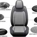 Seat Covers Full Set Fit for Honda Civic 2000-2026, Black&Gray