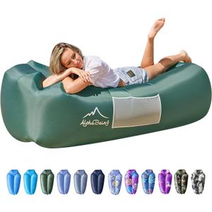 AlphaBeing Inflatable Lounger Beach Chair Accessories, Air Sofa Hammock Inflatable Couch for Camping Backyard Lakeside with Compression Sacks, Ideal Outdoor Gifts for Adults