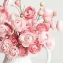 Ling's moment Ranunculus Artificial Flower, Faux Silk Mini Ranunculus Flowers for DIY Bouquet, Bulk Fake Wedding Filler Flowers for Centerpieces Arrangements Bridal Shower Decorations, Dusty Rose