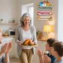 Aurlan Pumpkin Fall Wooden Sign,Autumn Time Decor,Rustic Autumn Wall Plaque,Colorful Pumpkin Wall Hanging,Apple Crisp Maple Leaf Door Hanger,Fall Thanksgiving Wooden Door Decor for Yard Home Room Porch