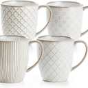 getstar Coffee Mugs Set of 4, 18 oz Ceramic Coffee Mug Microwave and Dishwasher Safe, Coffee Cups Ceramic with Big Handle