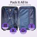 Checked 24inch Luggage with Spinner Wheels,Expandable
