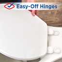Clorox Elongated Plastic Toilet Seat with Easy-Off Hinges, Wiggle-Free