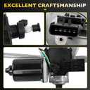 Front Windshield Wiper Motor and Linkage Assembly for Jeep Wrangler 2007-2018 Wiper Motor Replace#55077859AB, 55077859AD, 55077859AC