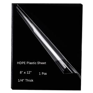 HDPE Sheet 1/4" Thick,High-Density Polyethylene Plastic Sheet 1/4" x 8" x 12",HDPE Plastic Sheet for Machining,Home Improvements,DIY Projects (Black,1 Pcs)