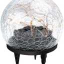 Outdoor Solar LightsCracked Glass Globe Outdoor Waterproof LightsSuitable for courtyards, Sidewalks, Paths and Gardens.
