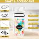 SNSLXH Airtight Food Storage Containers with Lids, 24 pcs Plastic Pantry Organizers and Storage Canisters for Cereal, Dry Food, Flour and Sugar, BPA Free, Includes 24 Labels