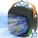 Portable Air Conditioners, 5200mAh Rechargeable Mini Air Conditioner Fan, 3 Wind Speeds Quiet Personal Small Desk Air Cooler Fan for for Bedroom, Car, Home, Camping, Travel, and Office