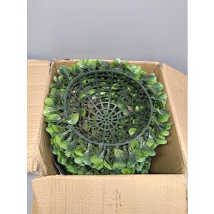 Sunnyglade 2 PCS 15.7 inch 3 Layers Artificial Plant Topiary Ball Faux Boxwood Decorative Balls for Backyard, Balcony,Garden, Wedding and Home Dcor (Green)