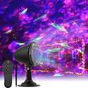 Christmas Laser Projector Lights - Waterproof Holiday Projector Outdoor with 10 Color, Aurora & Ocean Wave Pattern, Outside Landscapes Spotlights for House,Garden,Yard Halloween Christmas Decoration