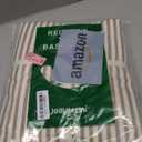 JELLYMONI 100% Natural Cotton 3pcs Striped Duvet Cover Sets,White Duvet Cover with Khaki Stripes Pattern Printed Comforter Cover,with Zipper Closure & Corner Ties(Full Size)